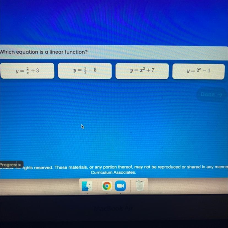 Which equation is a linear function-example-1