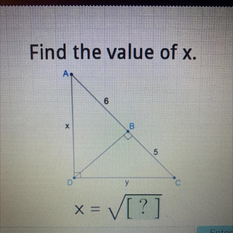 Find the value of x 6 5-example-1