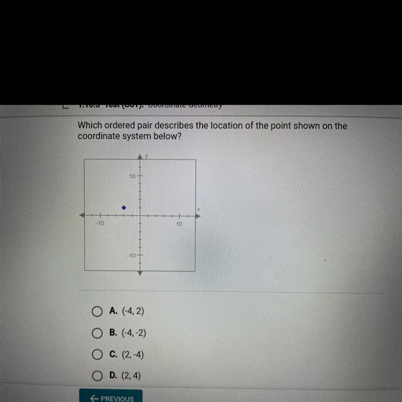 Please help!!! A. (-4,2) B. (-4,-2) C. (2,-4) D. (2,4)-example-1