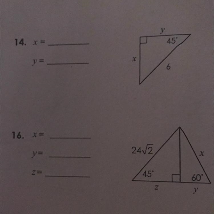 Find the value of each variable. NEED ANSWER ASAP TYY SO MUCH IN ADVANCE-example-1