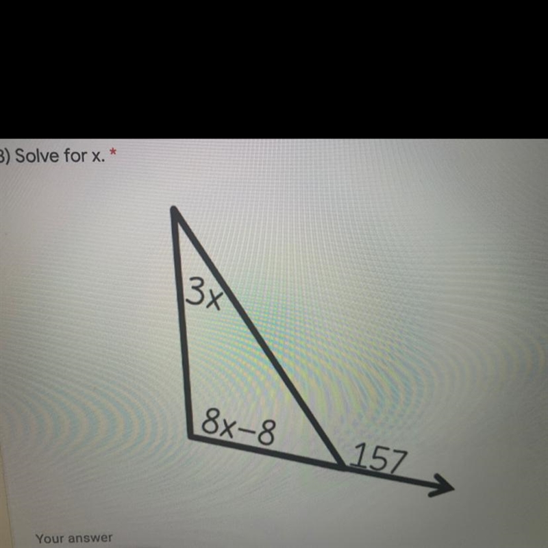 Solve for x using the exterior angle theorem.-example-1