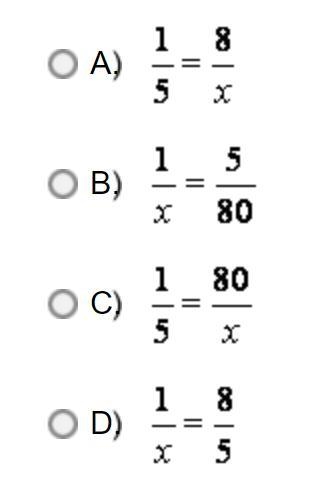 Which proportion would you use to solve the following problem? A map has a scale of-example-1