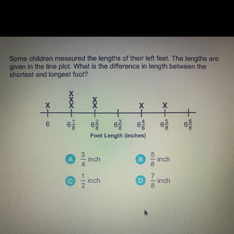 PLSSS HElpppp!! DUE TODAYYY⛔️ Some children measured the lengths of their feet. The-example-1