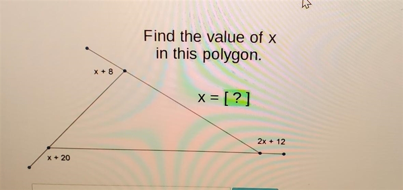 Find the value of x in the polygon ​-example-1