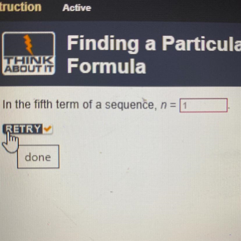 In the fifth term of the sequence, n=-example-1