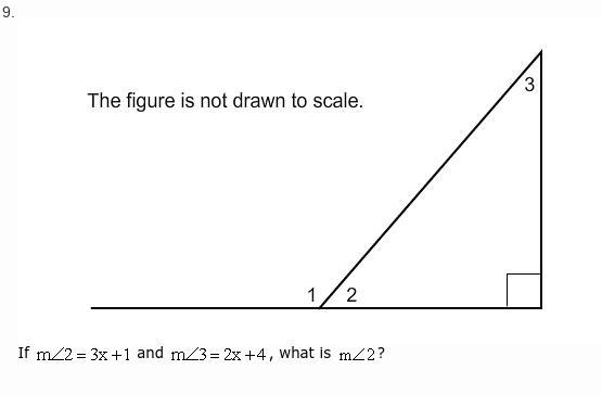 If mL2=3x+1 and mL3=2x+4, what is mL2 A)38 B)17 C)90 D)52-example-1