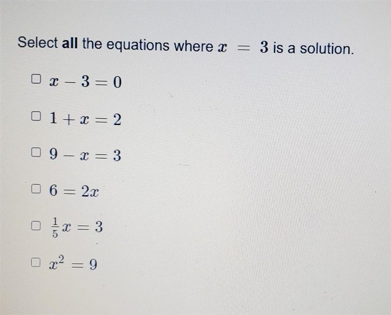 Select all the equations where r 3 is a solution.​-example-1