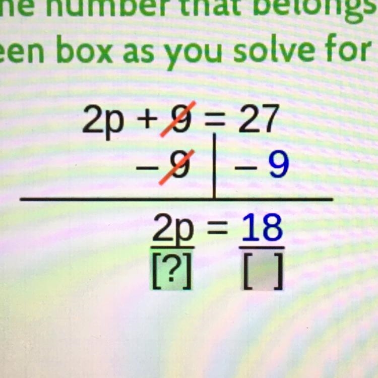 Enter the number that belongs in the green box as you solve for P.-example-1