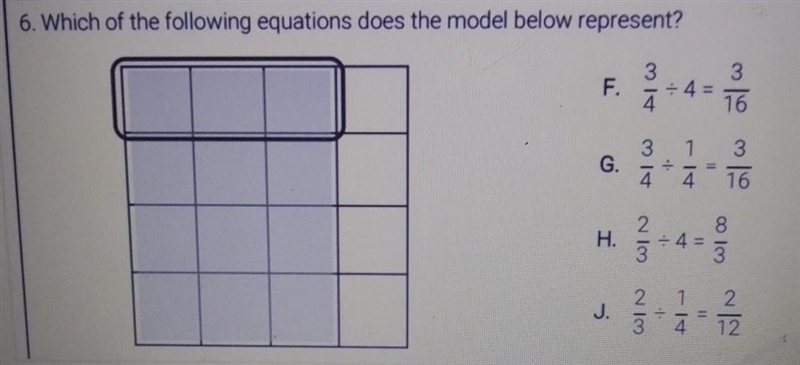 HELP PLEASE NO LINKS!!!!!!!! 6. Which of the following equations does the model below-example-1