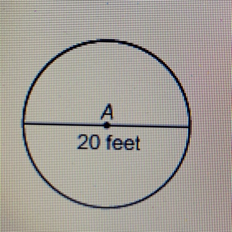 What is the exact circumference of the circle? 0 107 ft O 207 ft O 407 ft 607 ft-example-1