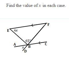 Find the value of x in each case.-example-1