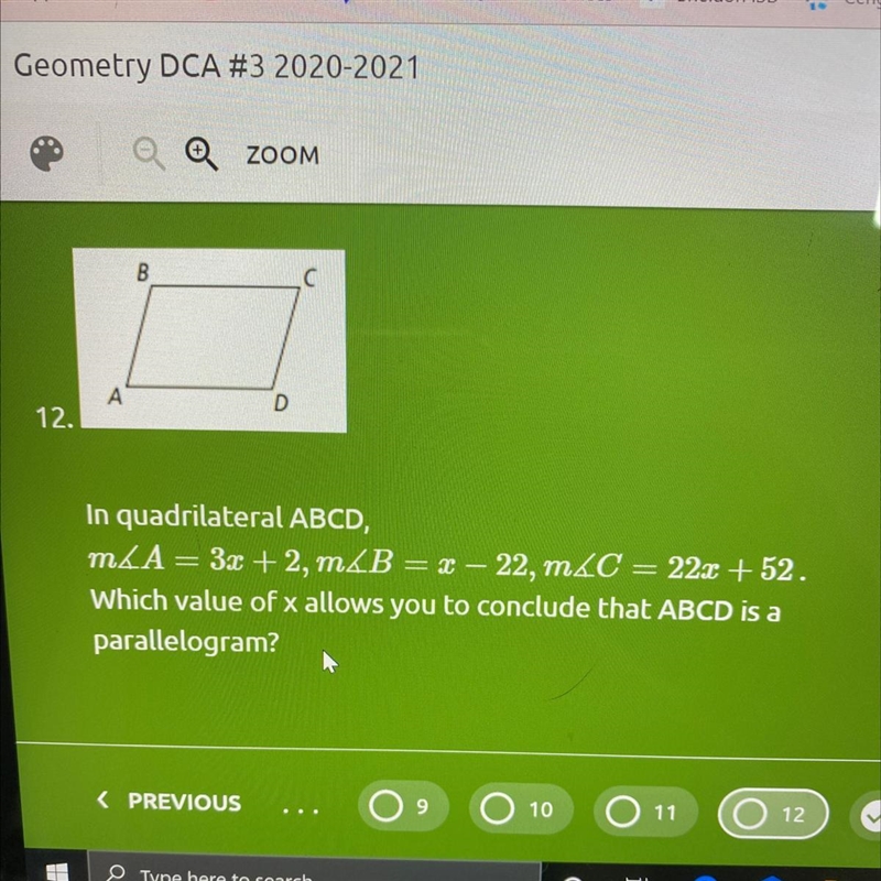 Plis help me Answer A) 50 B)34 C)28 D) -12-example-1