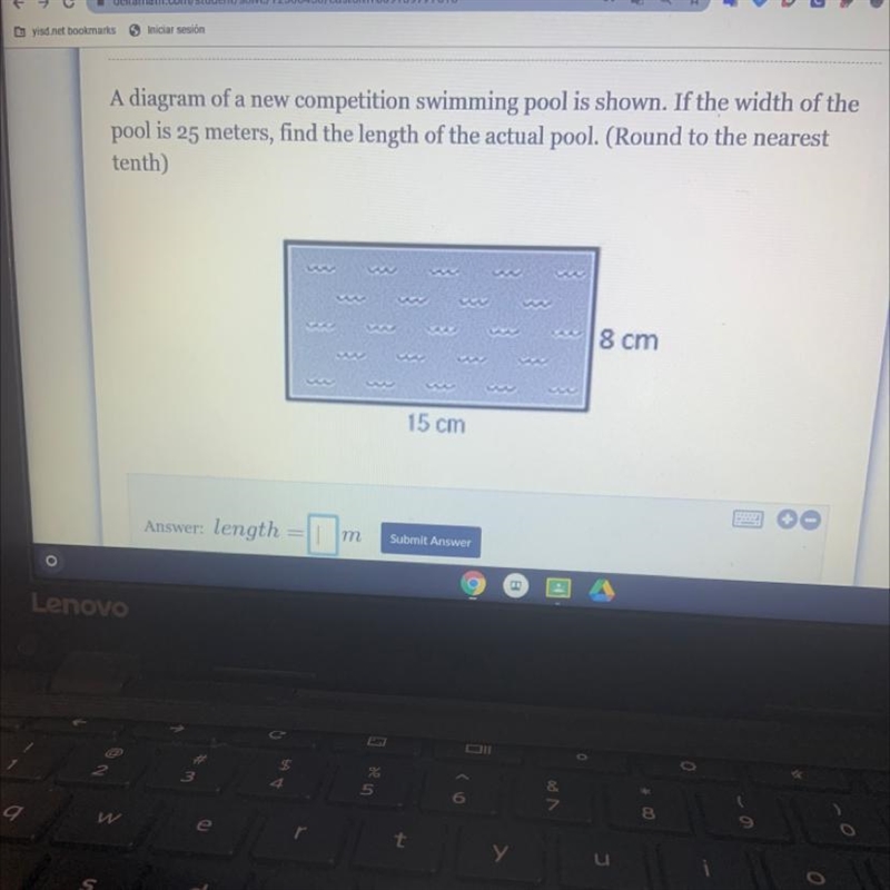 A diagram of a new competition swimming pool is shown. If the width of the pool is-example-1