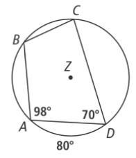 Use circle Z to find the measure of arc AB. (5 points) 30 62 84 126-example-1