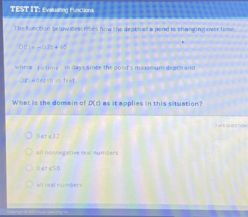 PLEASE HELP!!! What is the domain of D(t) as it applies in this situation?!?!-example-1