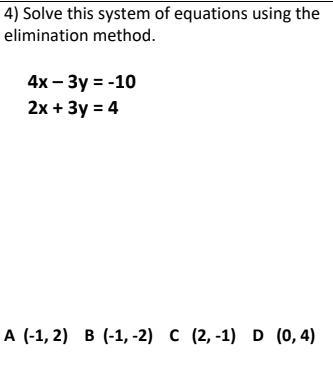 Solve this system of equations using the elimination method.-example-1