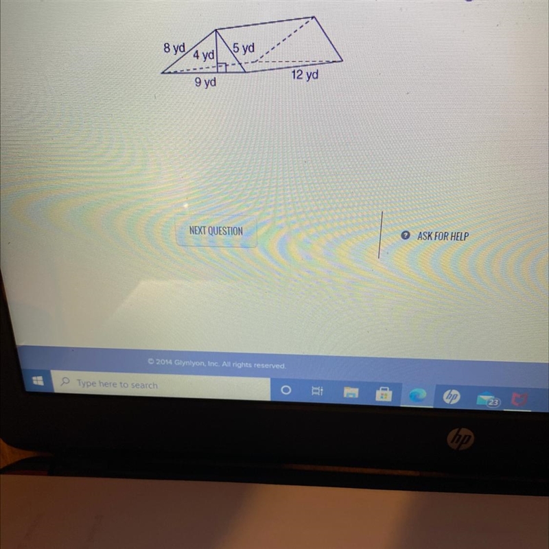 The surface area of the prism is.-example-1