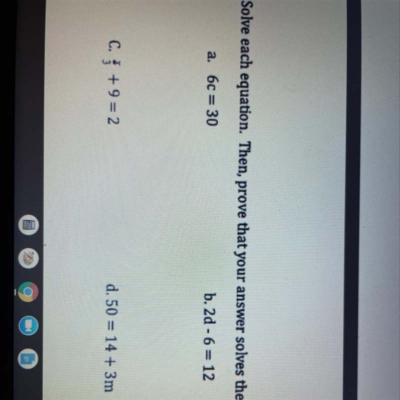 Can someone please help me? And it says “Solve each equation. Then, prove that your-example-1