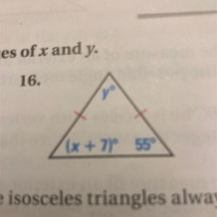 Help ASAP find the values of x and y-example-1