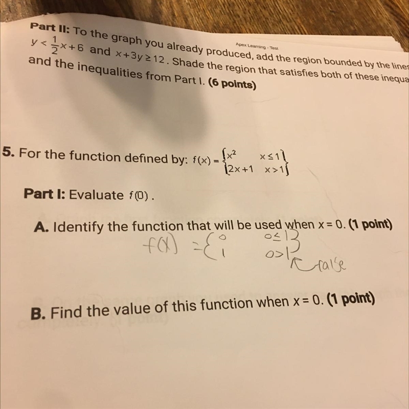 5.For the function define by : Please help-example-1