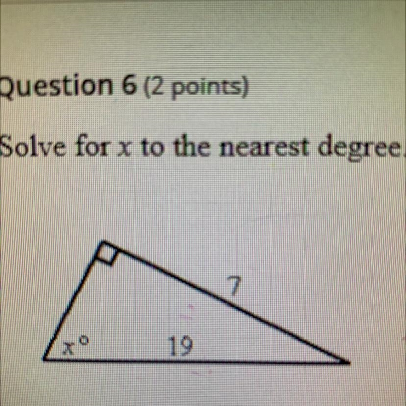 Solve for x to the nearest degree.-example-1