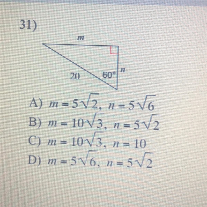 Find the missing side lengths. Leave your answers as radicals in simplest form. Please-example-1