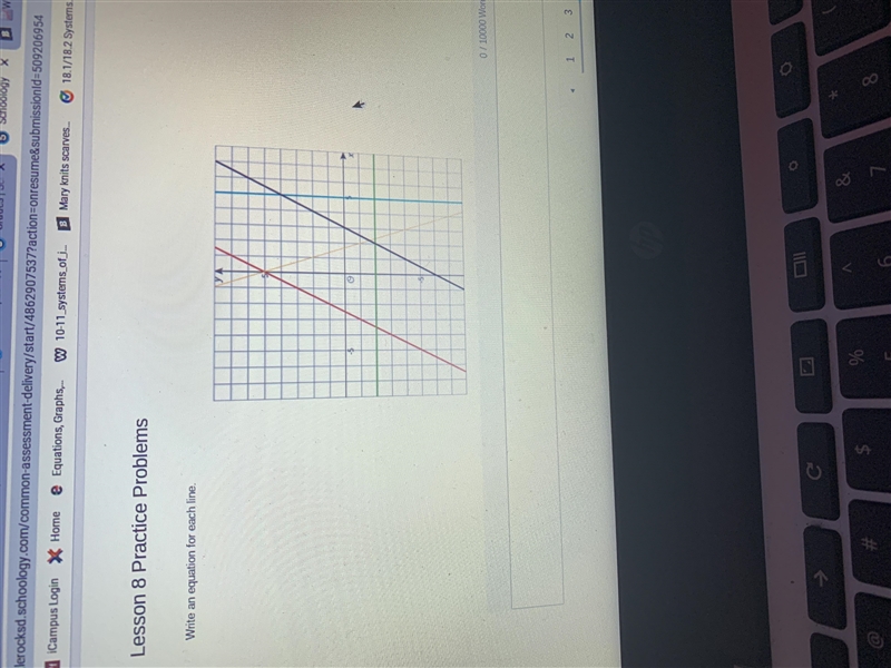 Help Write an equation for each line-example-1