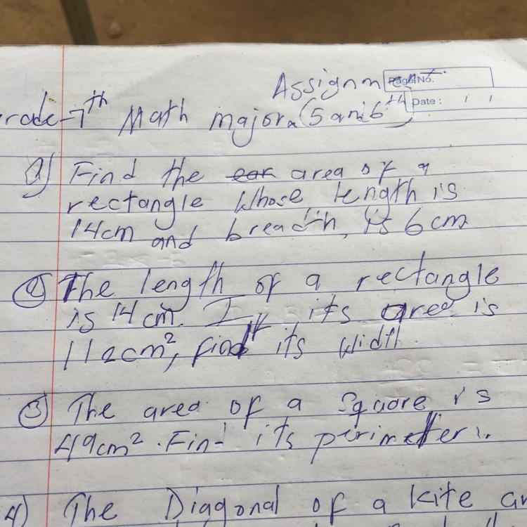 Find the area of a rectangle whose length is 14cm and breadth is 6cm-example-1