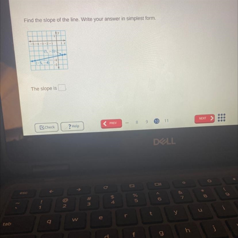 Find the slope of the line?-example-1