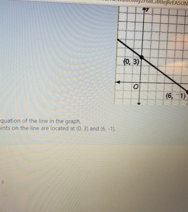 (please will someone help me please). write the equation of the line in the graph-example-1