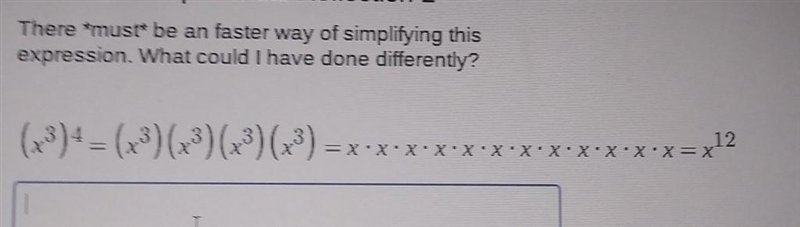 Ther *must* be an faster way of symplifying this expression. What could I have done-example-1