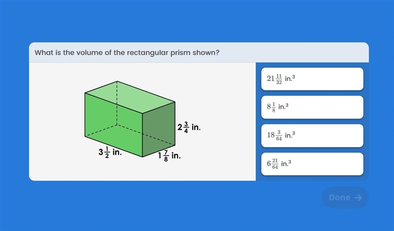 What is the volume of the retanguler prism shown below-example-1