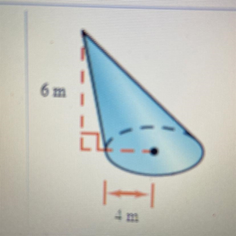 Find the volume of the cone-example-1