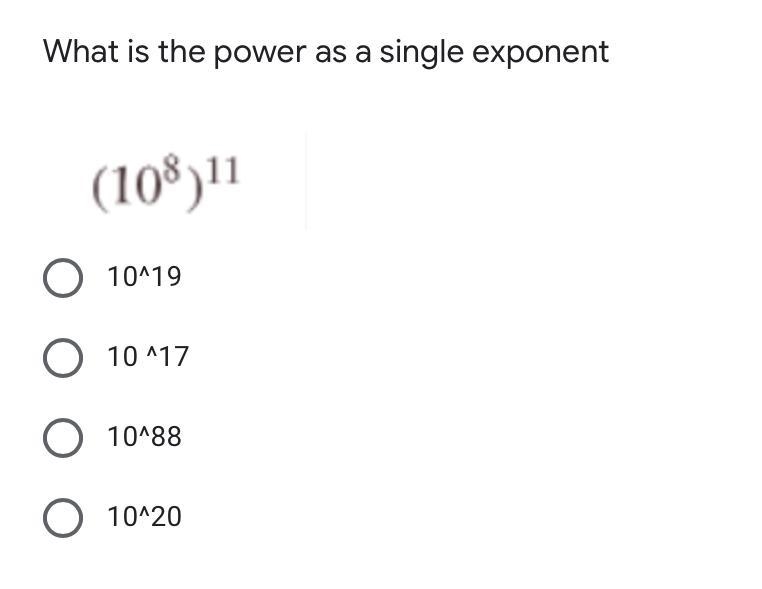 Simplify the expression and write your answer as a power 10-example-1