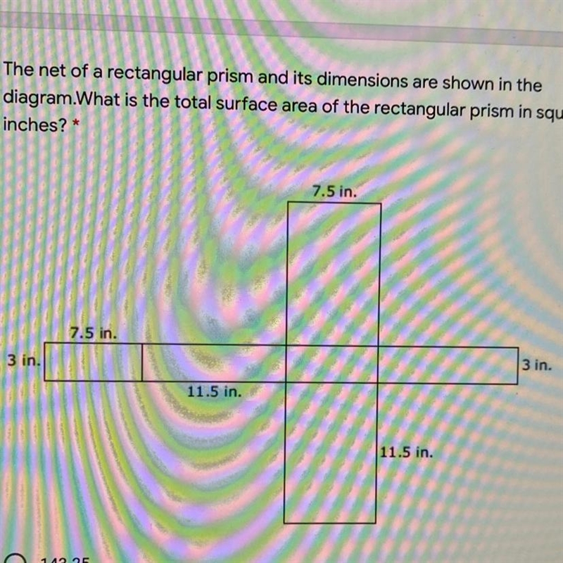 The net of a rectangular prism and its dimensions are shown in the diagram.What is-example-1