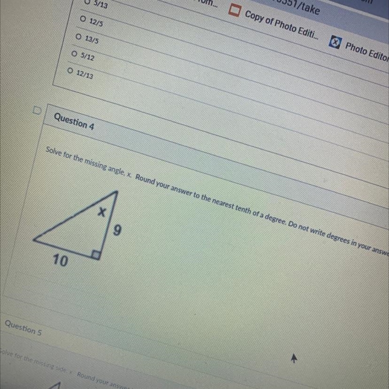 Anyone know the missing angle ?-example-1