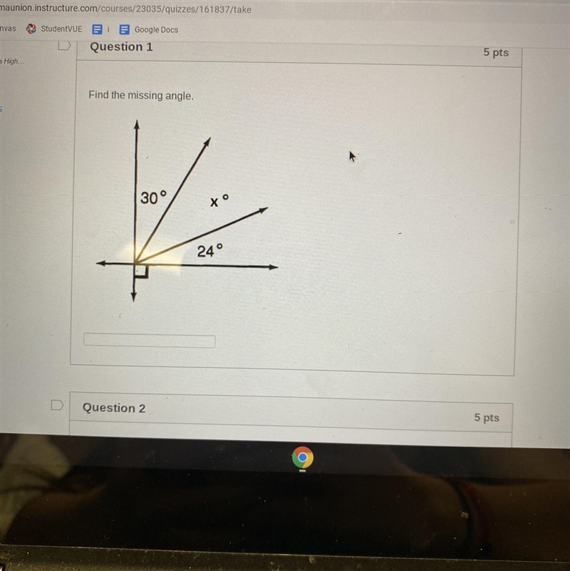 Find the missing angle-example-1