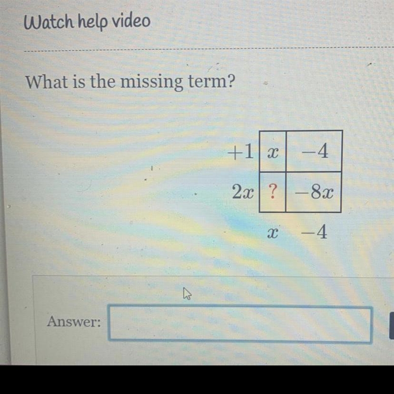 This question is asking what is the missing term can someone help please.-example-1