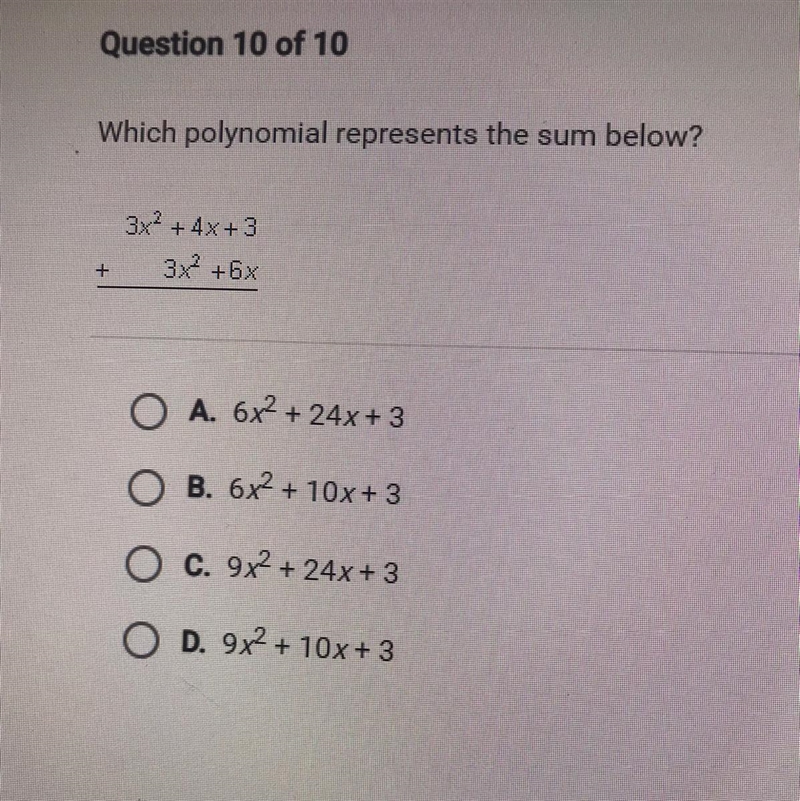 Help please. Which polynomial represents the sum below? (20 points)-example-1