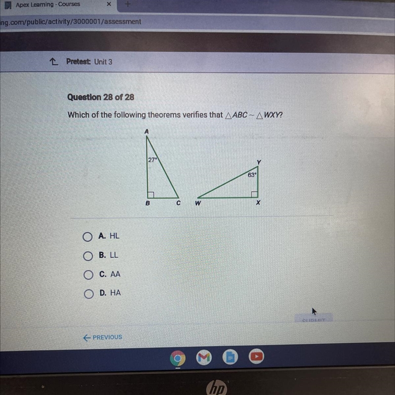 Which of the following theorems verifies that abc wxy-example-1