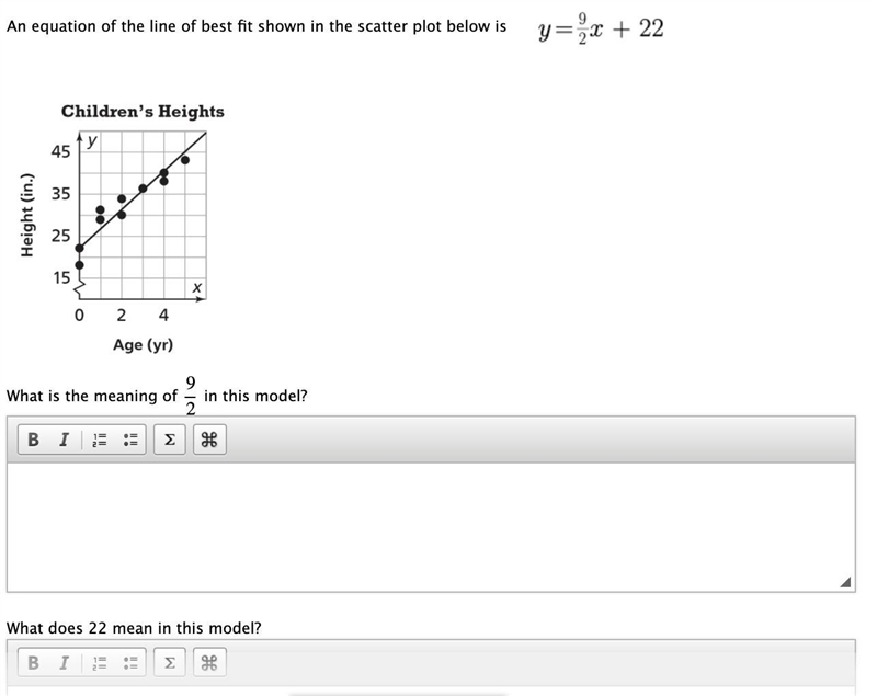 HELP PLS! An equation of the line of best fit shown in the scatter plot below is What-example-1