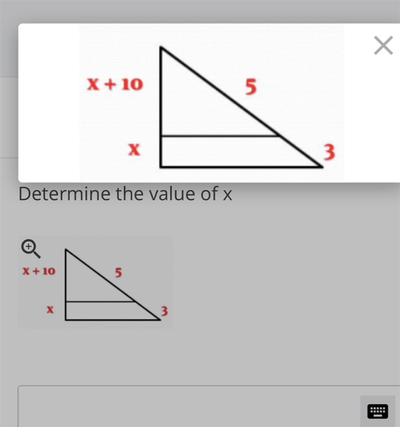 Determine the value of x. Guys help me please . i need a solution-example-1