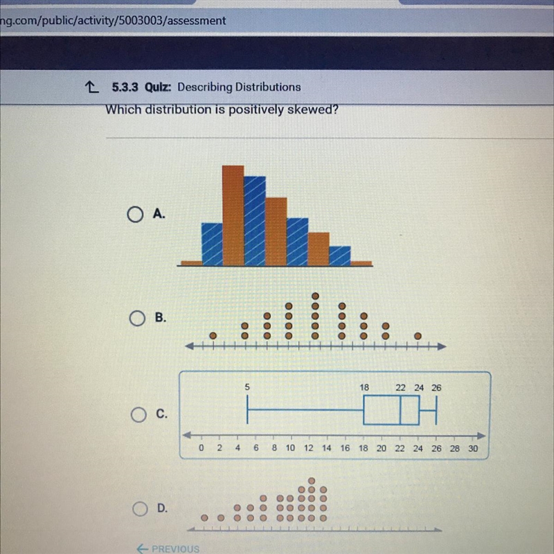 Which distribution is positively skewed?-example-1