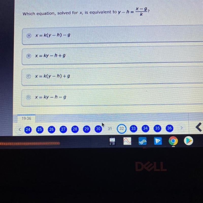 Y - h = (x - g)/k Help pls-example-1