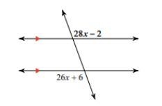 NEED HELP MY GRADE DEPENDS ON THIS!!! Given that the lines are parallel, SHOW WORK-example-1