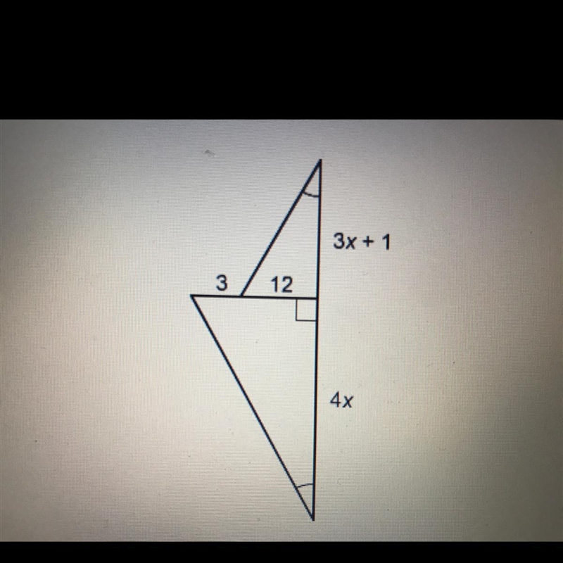 The two triangles are similar what is the value of x? x=___-example-1