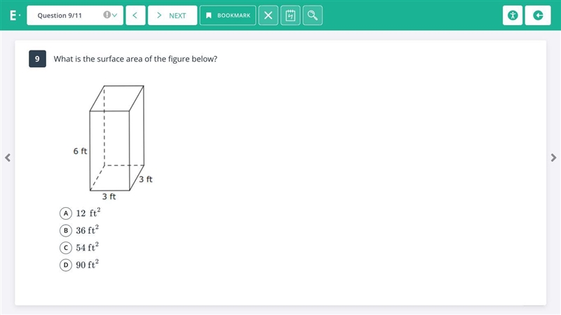 What is the surface area of the figure below?-example-1