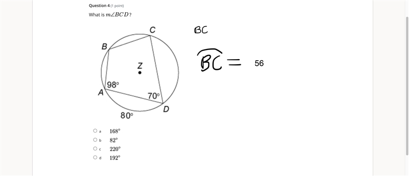 PLEASE HELP!!!! What is the measure of angle BCD-example-1