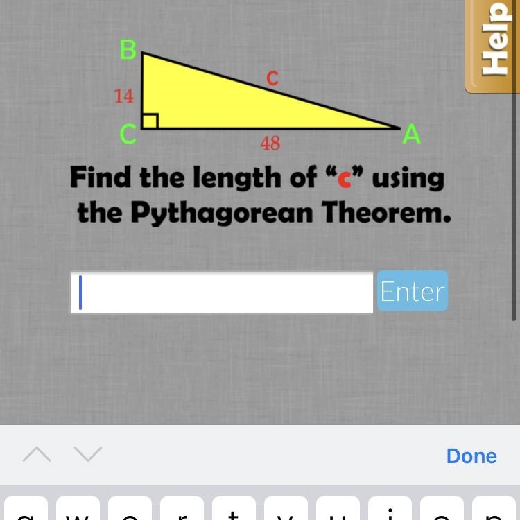 Find the lenght of c using the Pythagorean theorem-example-1