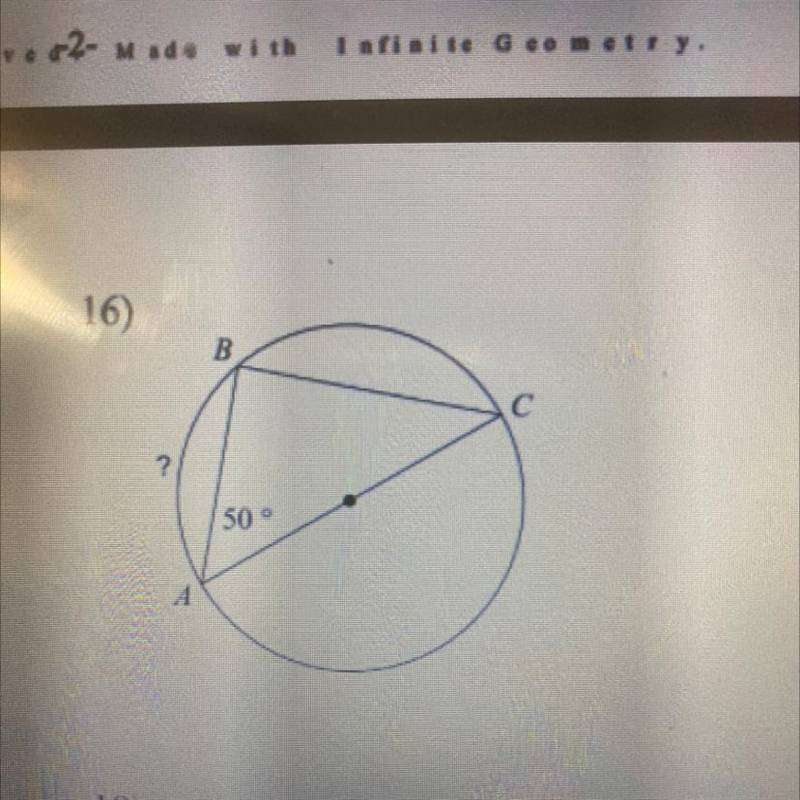 Find the measure of the arc or angle indicated￼-example-1